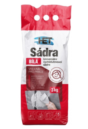 HET Sadra biela 40 kg HET Sadra biela 40 kg